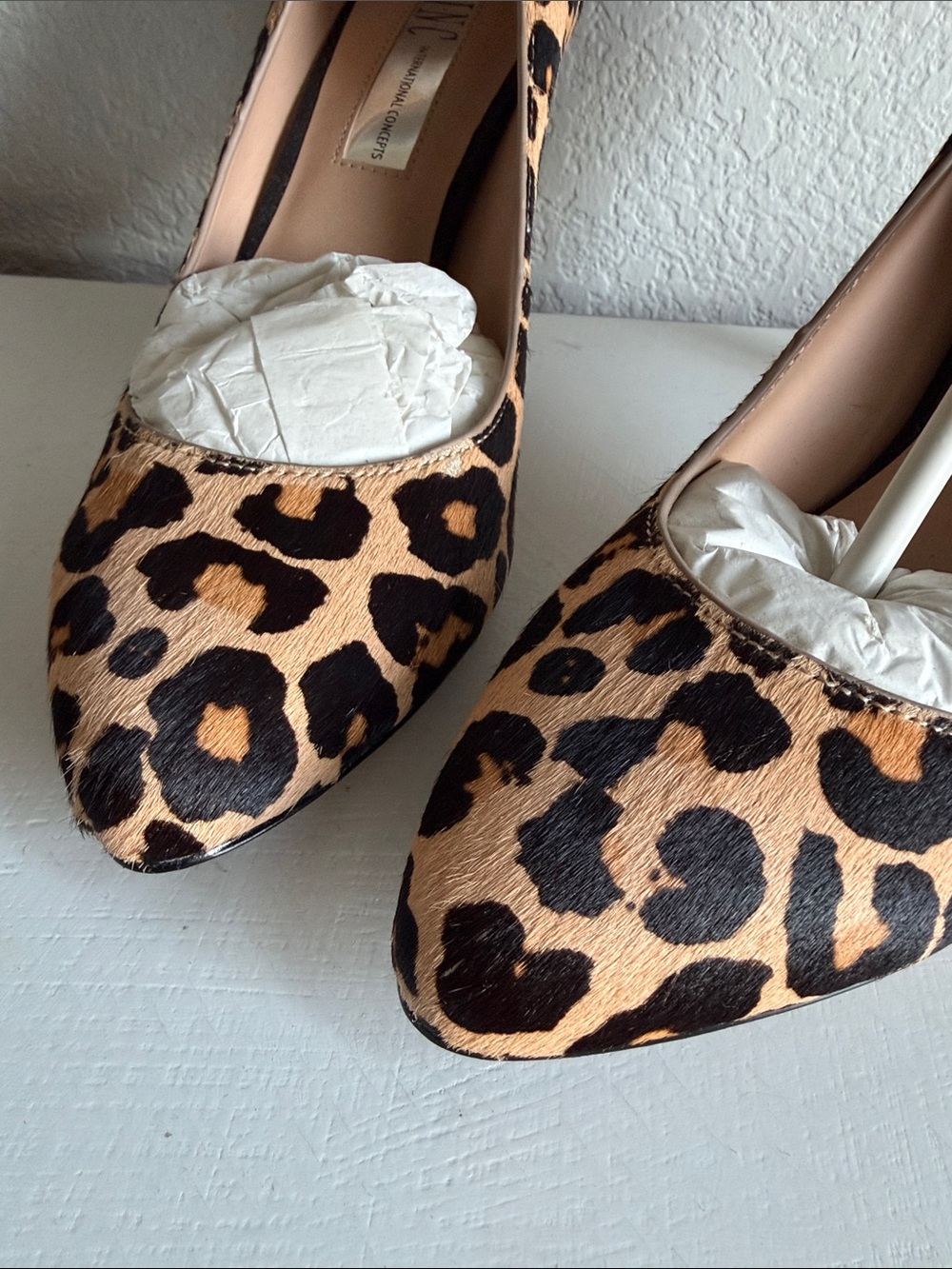 INC International Concepts Leopard Print Pointed Toe Pumps - Tan & Black - Picture 3 of 6